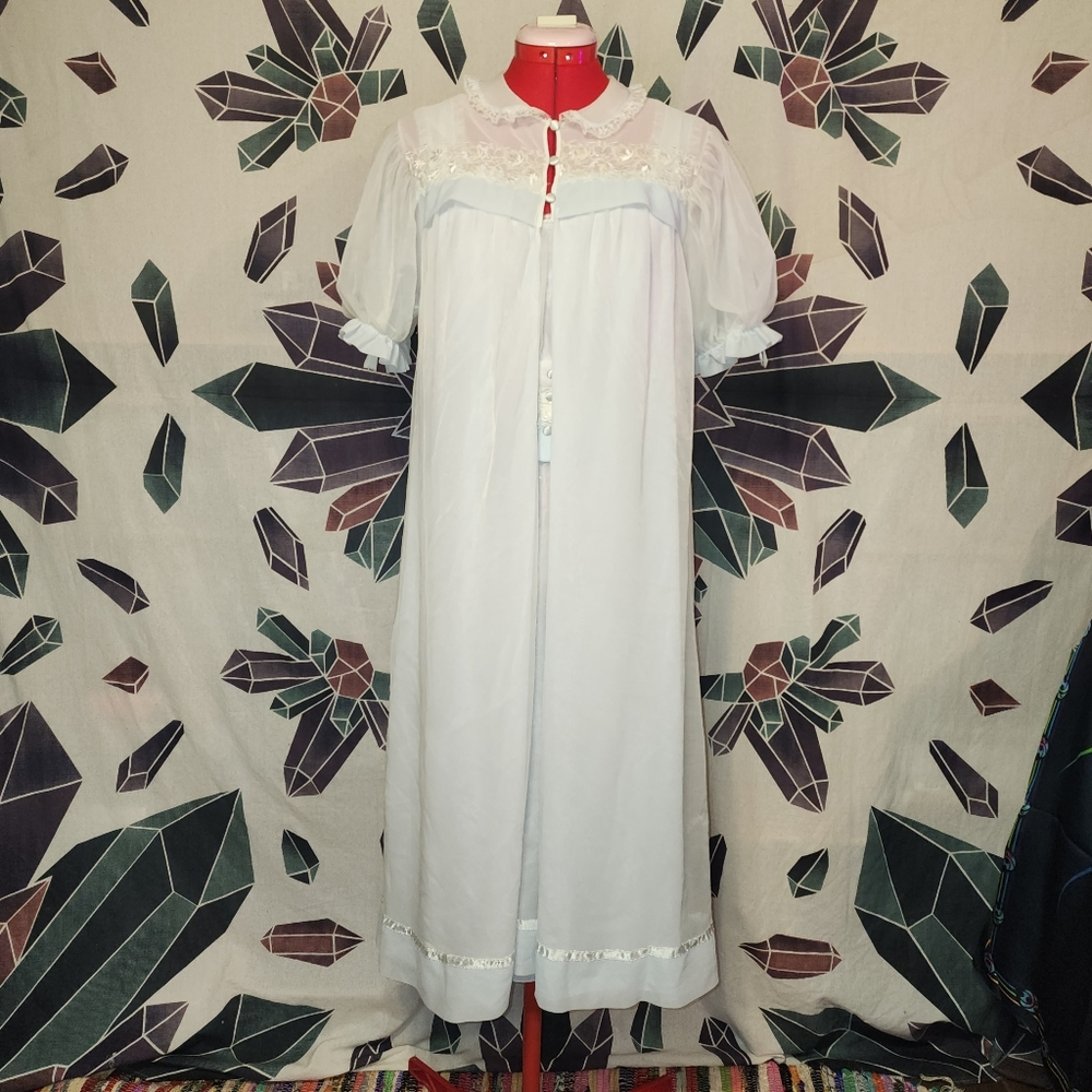 Charmode by Sears & Robuck co. 60's or 70's Night Gown & Robe Set of Two Size 36